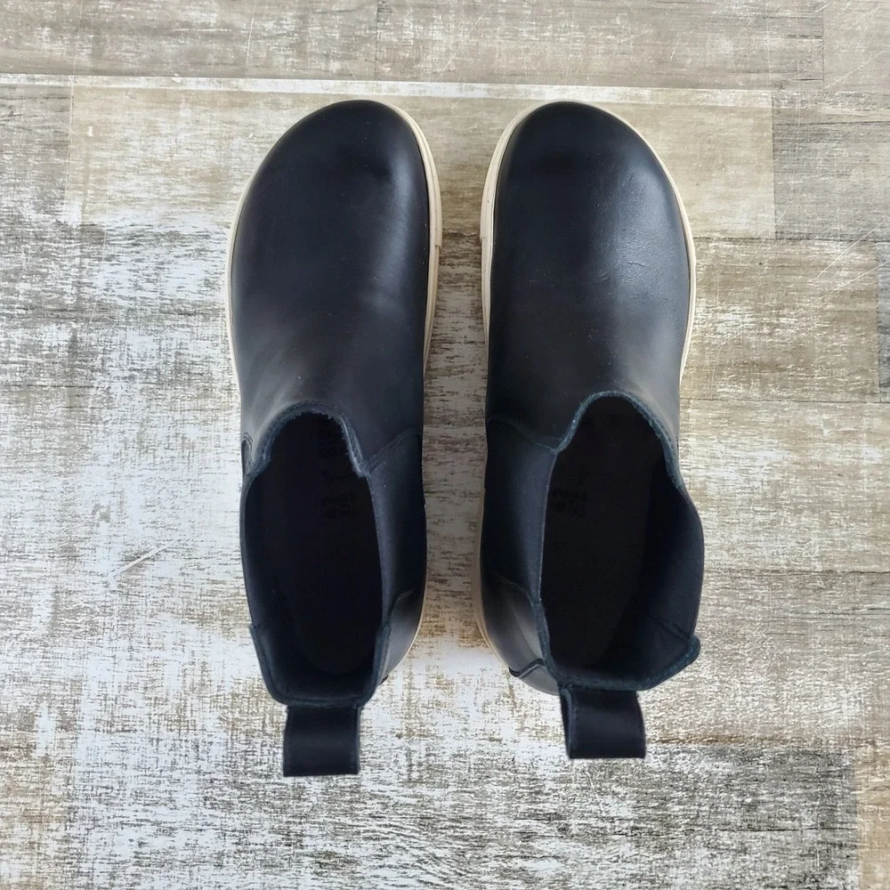 Birkenstock Bend Chelsea Boots Mens 9 / Womens 11 Black Comfort Natural Leather‎